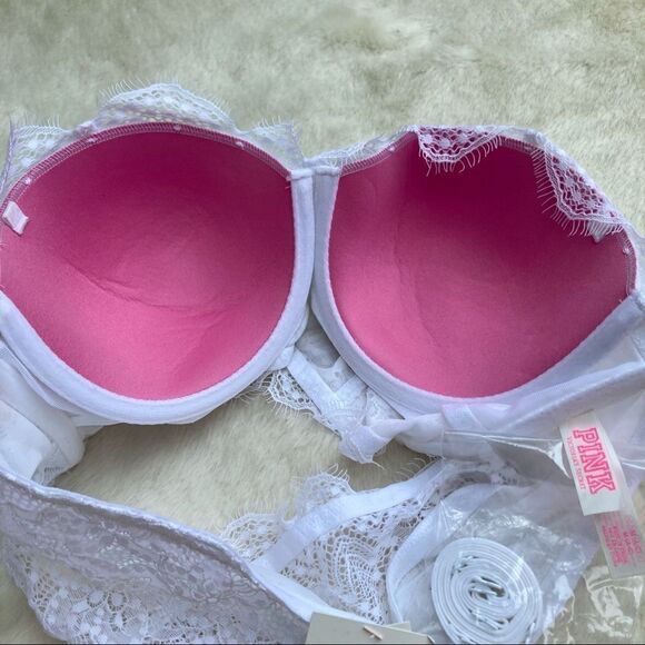 Victoria’s Secret White Lace Lightly Lined Convertible Bralette Medium - Picture 5 of 5